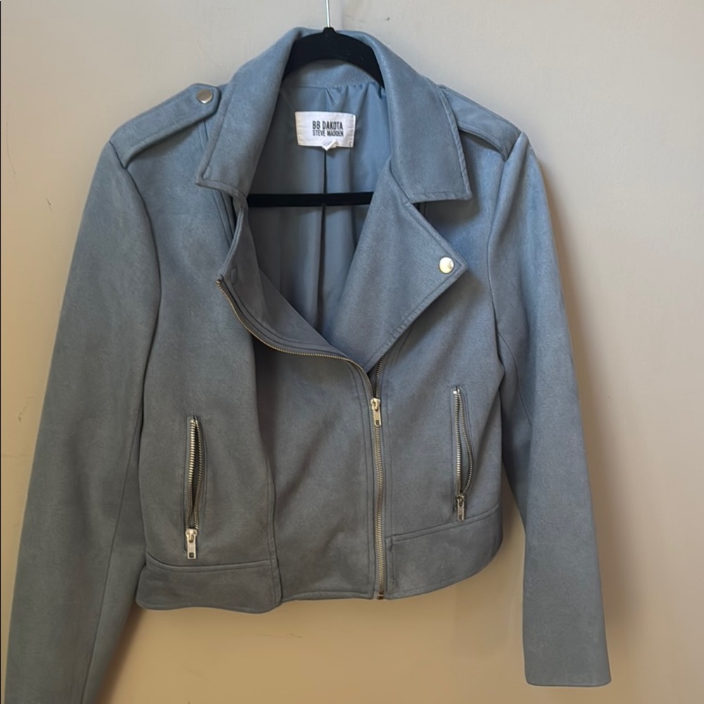 BB Dakota Women's Gray Moto Jacket